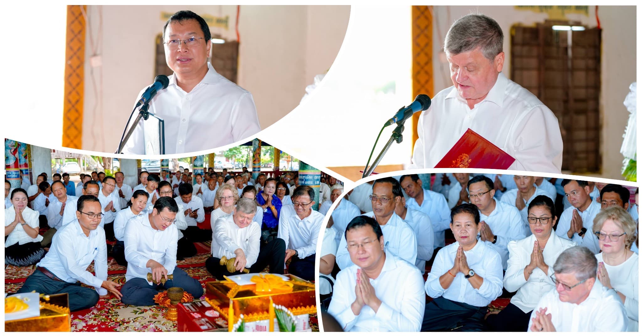 រដ្ឋមន្ត្រីក្រសួងកសិកម្ម និងឯកអគ្គរដ្ឋទូតរុស្ស៊ីប្រចាំកម្ពុជា គោរពវិញ្ញាណក្ខន្ធអតីតអ្នកជំនាញកសិកម្មសូវៀត ដែលត្រូវខ្មែរក្រហមស្ទាក់បាញ់កាលពីឆ្នាំ១៩៨៣ នៅស្រុកចំការលើ