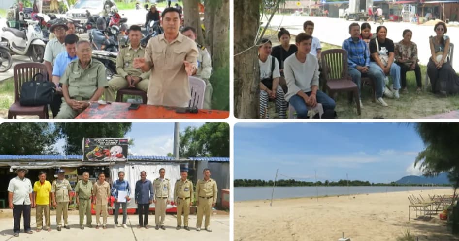 អាជ្ញាធរស្រុកទឹកឈូចុះផ្អាកសេវាកម្មលក់ដូរមួយកន្លែងនៅឆ្នេរកោះស្មៅព្រោះតែបំពានសេចក្តីណែនាំ