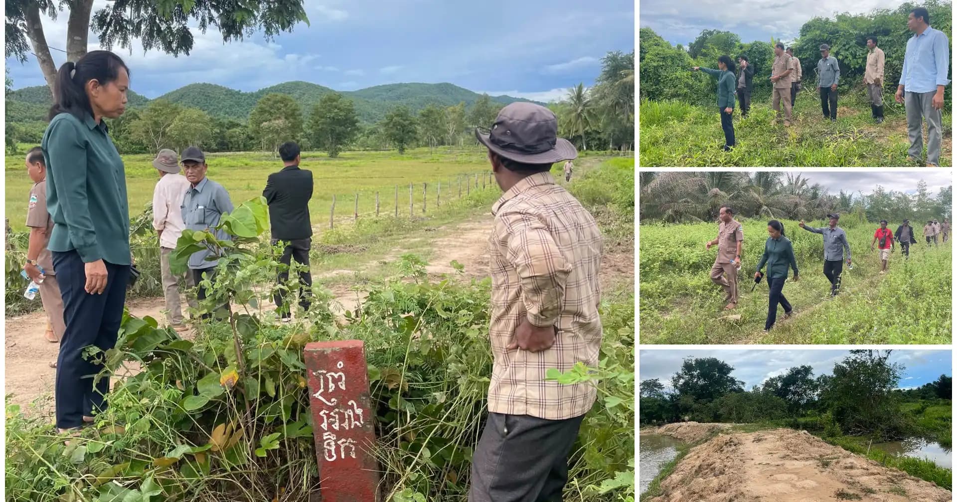 អាជ្ញាធរស្រុកជុំគិរី ចុះពិនិត្យ និងទប់ស្កាត់សកម្មភាពទន្ទ្រានយកដីផ្ទៃអាងទំនប់ភូមិអូរ