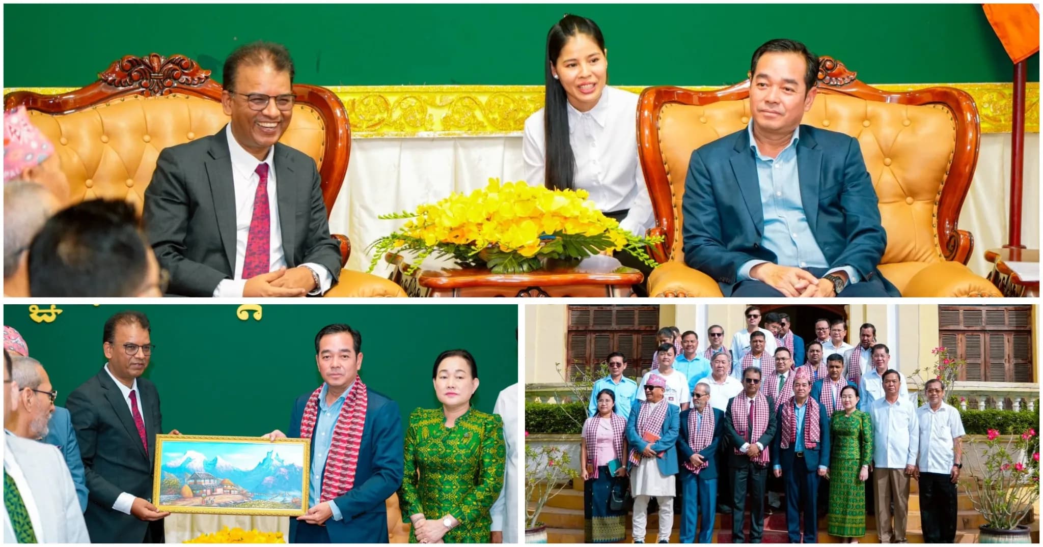 អភិបាលខេត្តកំពង់ចាម ទទួលជួបសម្ដែងការគួរសម និងពិភាក្សាការងារជាមួយ ឯកឧត្តម Dhan Bahadur Oli ឯកអគ្គរដ្ឋទូតនេប៉ាល់