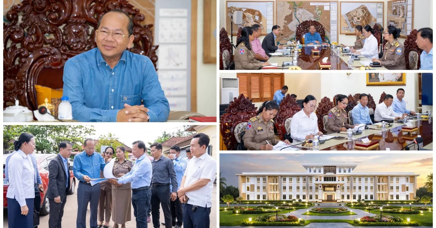 អភិបាលខេត្តកំពតចុះពិនិត្យទីតាំងសាងសង់អគារបន្ថែមក្នុងមន្ទីរពេទ្យបង្អែកខេត្តកំពត ដើម្បីពង្រីកសេវាថែទាំព្យាបាលជំងឺជូនពលរដ្ឋ