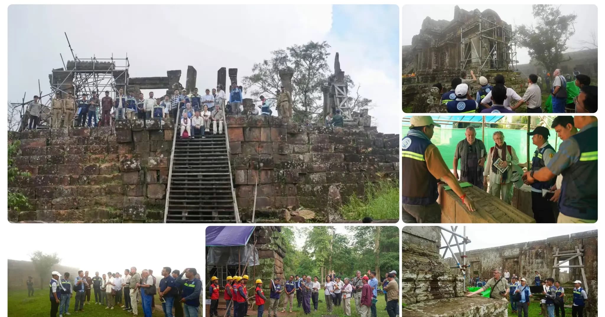 អ្នកជំនាញការអាដហុក អាយស៊ីស៊ី ព្រះវិហារ ចុះពិនិត្យវឌ្ឍនភាពការងារអភិរក្ស អភិវឌ្ឍន៍ក្នុងរមណីយដ្ឋានប្រាសាទកោះកេរ និងប្រាសាទព្រះវិហារ