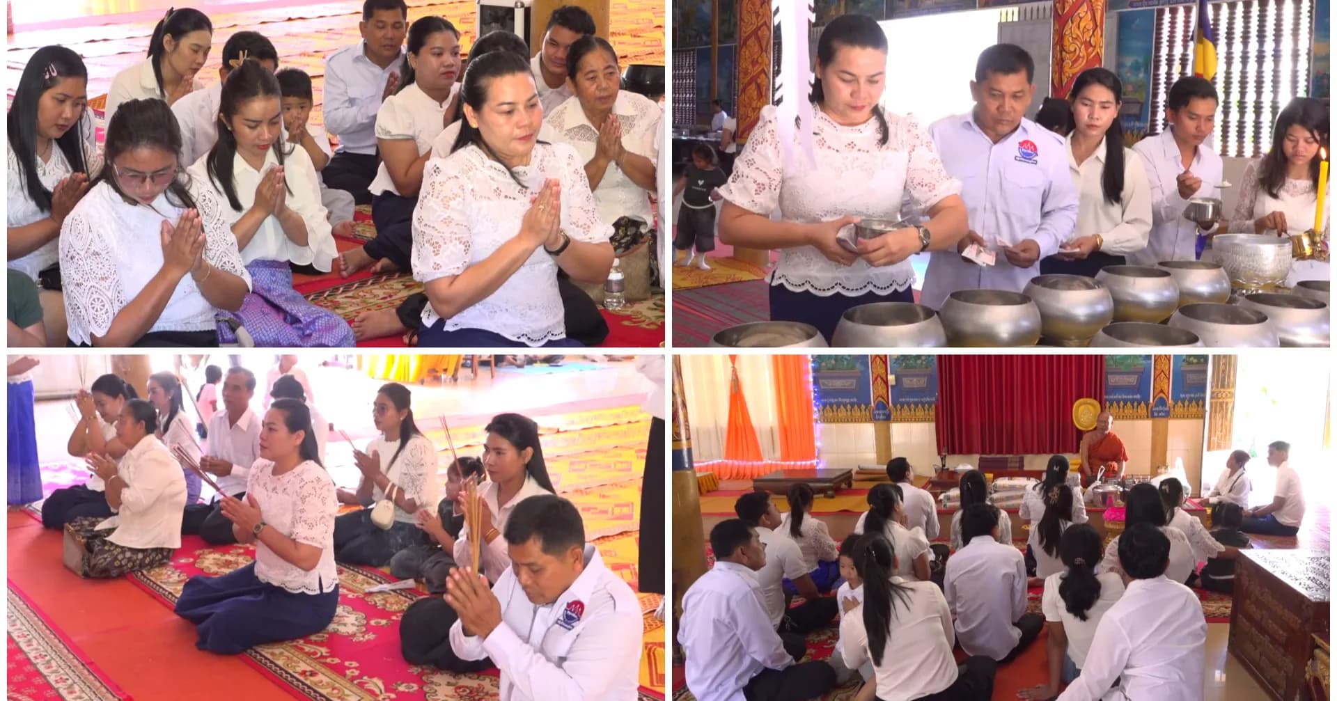 លោកស្រី ប៉ូ ចាន់រស្មីជួបចំណេះសំណាលមន្ត្រីក្នុងឱកាសបុណ្យភ្ជុំ និងចូលរួមកាន់បិណ្ឌ១១នៅវត្តត្រើយកោះ