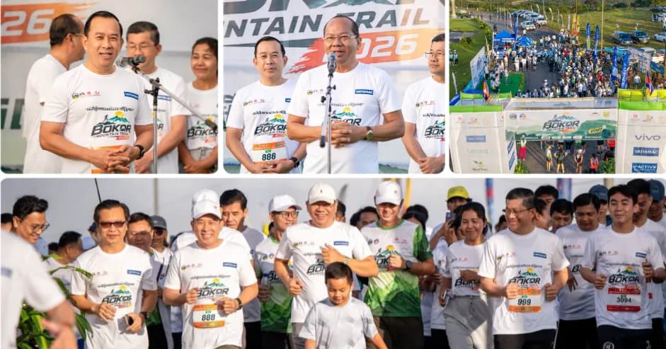 ភ្ញៀវទេសចរជាង ២ពាន់នាក់ មកពី ២៦ប្រទេស ចូលរួមព្រឹត្តិការណ៍រត់ឆ្លងឧបសគ្គផ្សារភ្ជាប់ទេសចរណ៍រដូវកាលបៃតង «រត់ដើម្បីទេសចរណ៍បៃតង លើភ្នំបូកគោ» នៅខេត្តកំពត