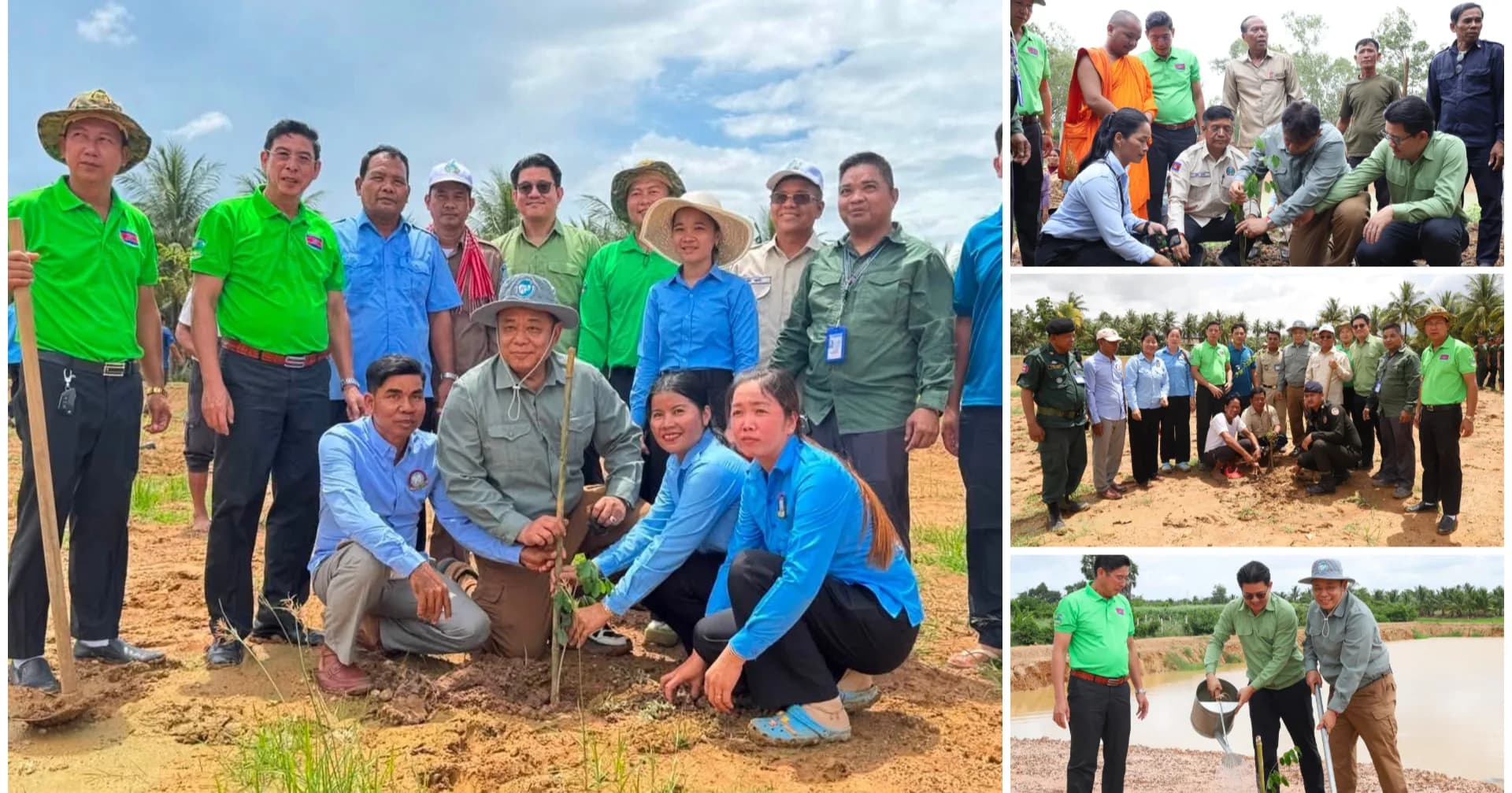 កូនឈើចំនួន ១ ៥០០ដើម ត្រូវបានដាំនៅស្រុកដងទង់