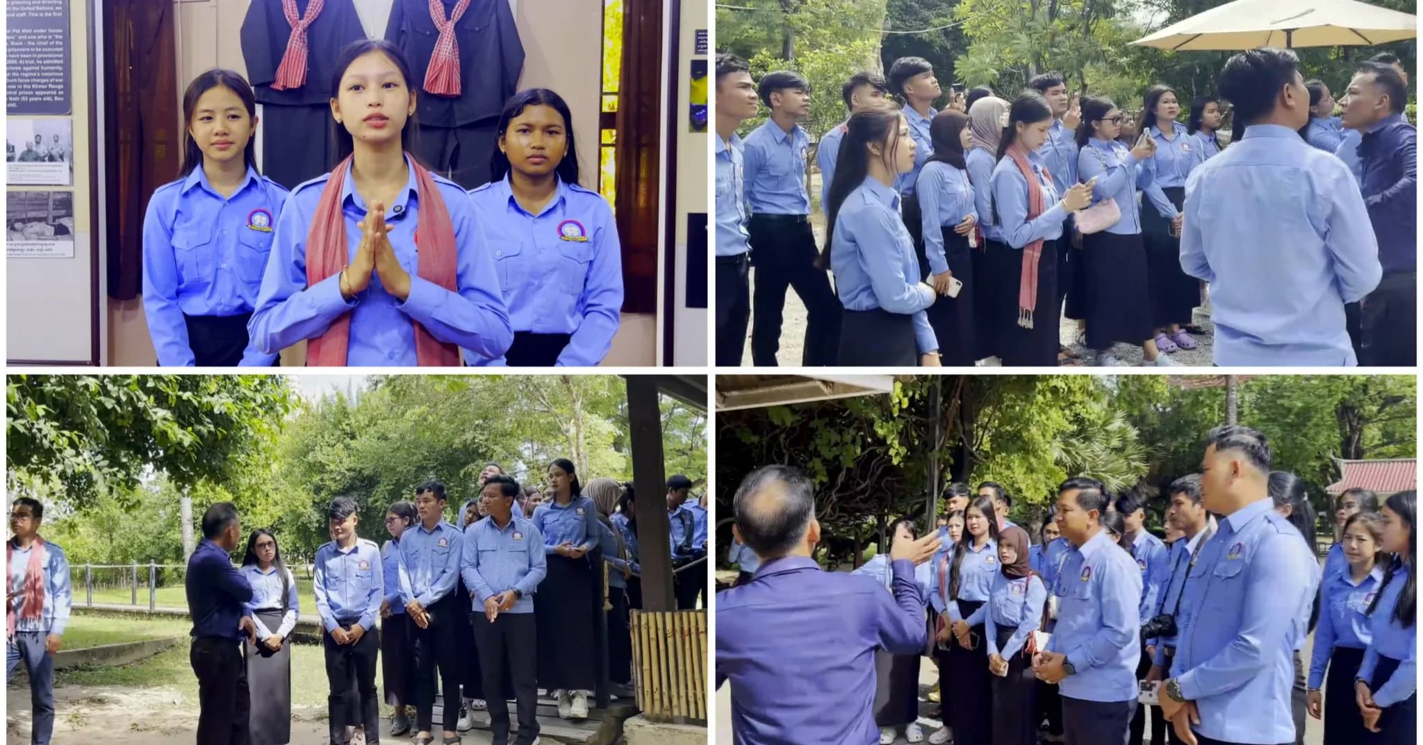 យុវជនស្រុកទឹកឈូសិក្សាប្រវត្តិសាស្ត្រនៅជើងឯកដើម្បីយល់ពីតម្លៃនៃសន្តិភាព