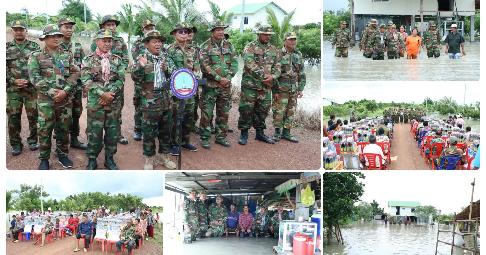 ឧត្តមសេនីយ៍ទោ សោម ស៊ុន នាំយកអំណោយមនុស្សធម៌របស់សម្តេចធិបតី ហ៊ុន ម៉ាណែត និងលោកជំទាវ ទៅឧបត្ថម្ភជូនអតីតយុទ្ធជន ដែលរងផលប៉ះពាល់ដោយជំនន់ទឹកភ្លៀង នៅក្នុងមណ្ឌលអភិវឌ្ឍន៍អតីតយុទ្ធជន មរតកតេជោធិបតីថ្លុកព្រីង ខេត្តកំពង់ធំ