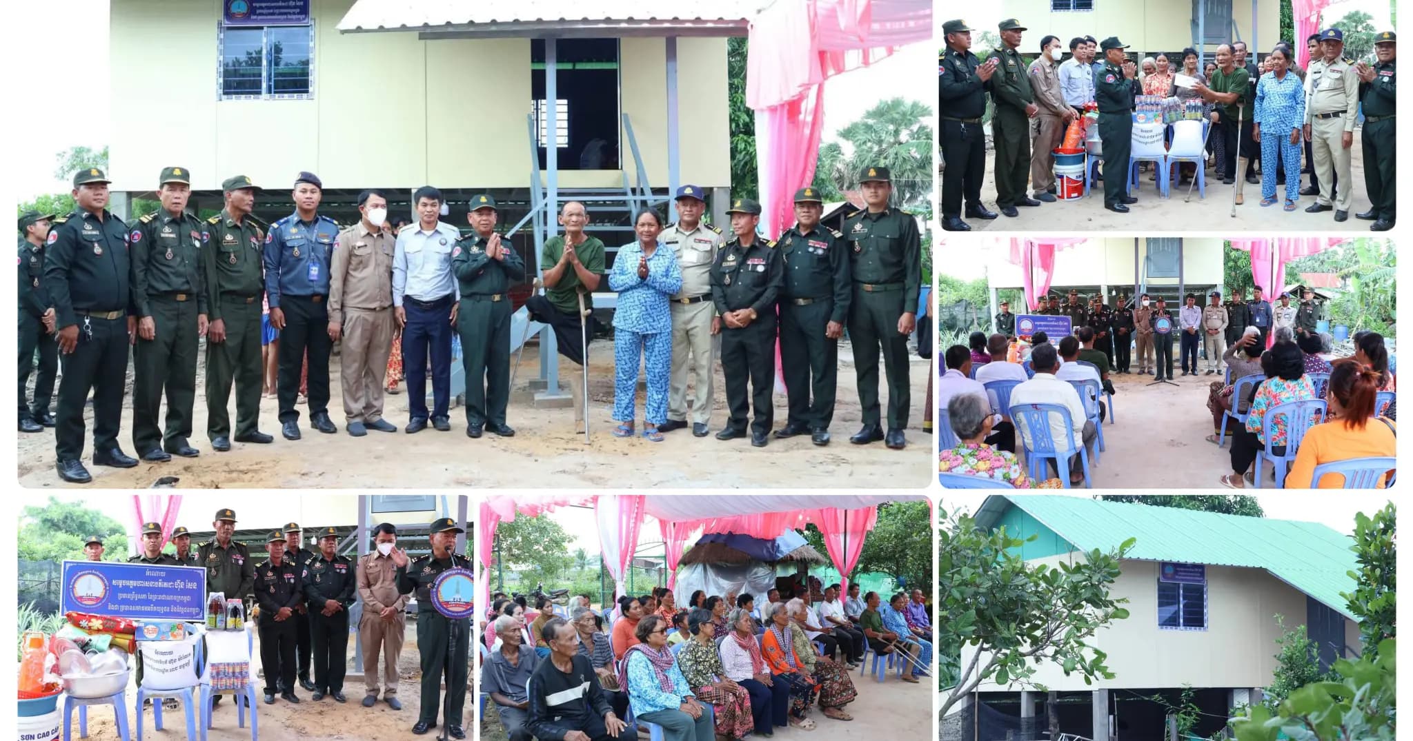 គ្រួសារអតីតយុទ្ធជនពិការ ដែលមានជីវភាពលំបាកខ្វះខាត នៅឃុំត្រពាំងឬស្សី ស្រុកកំពង់ស្វាយ ខេត្តកំពង់ធំ ទទួលបានផ្ទះថ្មី អំណោយសម្តេចតេជោ ហ៊ុន សែន និងសម្តេចកិត្តិព្រឹទ្ធបណ្ឌិត