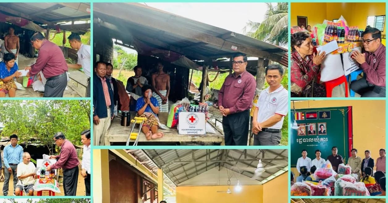អនុសាខាកាកបាទក្រហមកម្ពុជា ស្រុកមោងឬស្សី បាននាំយកអំណោយមនុស្សធម៌ របស់សប្បុរសជន ផ្តល់ជូនគ្រួសារ ប្រជាពលរដ្ឋ រងគ្រោះ និងងាយរងគ្រោះបំផុត សរុបចំនួន១៤គ្រួសារ នៅឃុំគារ